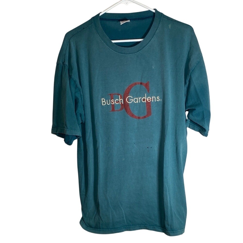 Vintage 90s thrashed Busch Gardens T-Shirt size XL unisex USA made faded